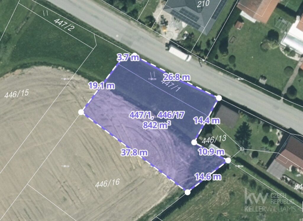 Prodej stavebního pozemku 842 m  Mokrouše